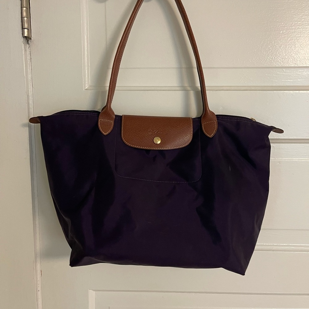 Longchamp purple tote bag
